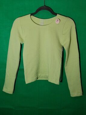 Bloom Seasons Athleisure Long Sleeve Top Lime Green Sz S/M WorkOut Fitness NWT